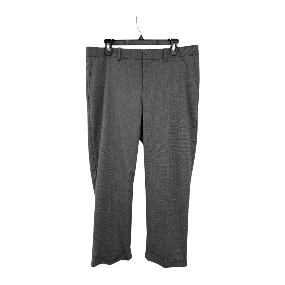 Banana Republic Cropped Pants Womens 12R NEW Gray Cuffed Career